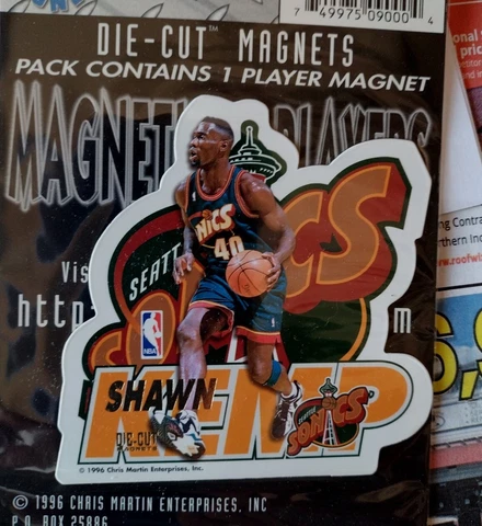 SHAWN KEMP 1996 Chris Martin Ent. INC NBA Die-Cut Magnets SEATTLE SONICS 🆕 Cover