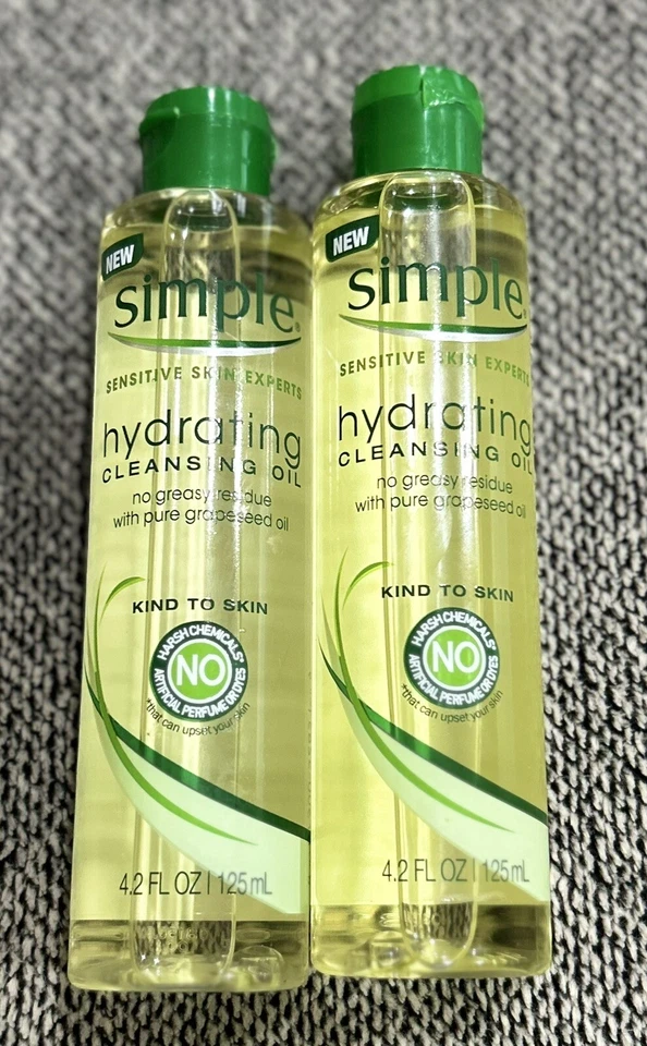 SIMPLE Sensitive Skin Experts Aceite Limpiador Hidratante 4.2oz Lote de 2 Sellados NUEVO Foto 1 de 4