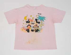 Vintage 980s MICKEY & MINNIE MOUSE BEACH WALT DISNEY T-Shirt L Sherry Distressed - Bild 1 von 19