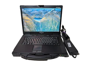 15.4" PANASONIC TOUGHBOOK RUGGED CF-52/C2D P8400/4GB RAM/500GB HDD/WIN 10 PRO - Picture 1 of 16