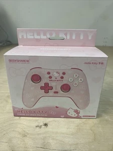 Wireless Controller for Switch/PC/Linux/Android/IOS Kitty Pink with Thumb Grips - Afbeelding 1 van 5