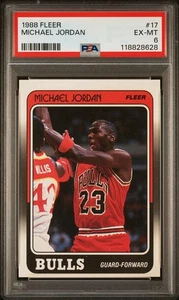 1988 FLEER MICHAEL JORDAN EX-MT #17 PSA 6 - Picture 1 of 3
