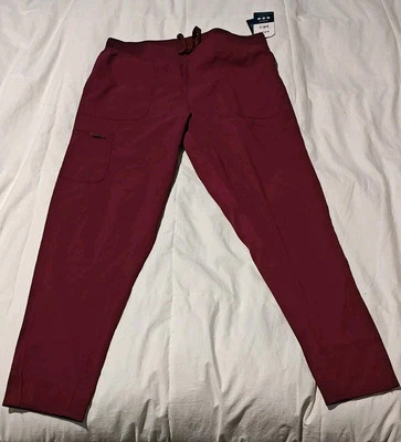Adar Pro Scrubs For Women - Ultimate Yoga Jogger Scrub Pants Wine Size Large - Image 1 of 4