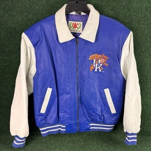 VTG CSC University Of Kentucky Wildcats Leather Bomber Jacket Men’s Size Large - Picture 1 of 14