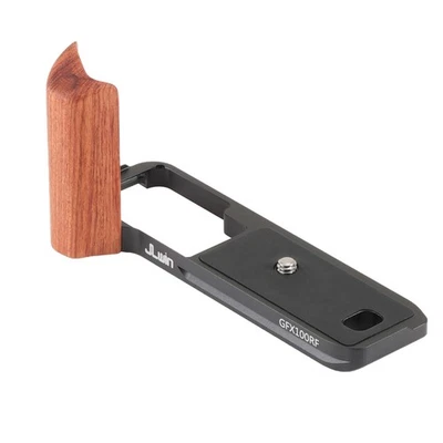 Vertical Wooden Grip w Quick Release L-Shape Plate for Fujifilm GFX 100RF Camera - Image 1 of 4
