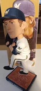 Zach Greinke 2011 Milwaukee Brewers White Jersey Bobblehead Never Displayed  - Picture 1 of 7
