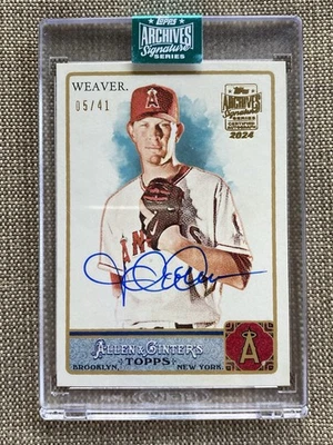 Serie Signature Jered Weaver 2011 Allen & Ginter Auto 05/41 Topps Archives 2024 Foto 1 de 2