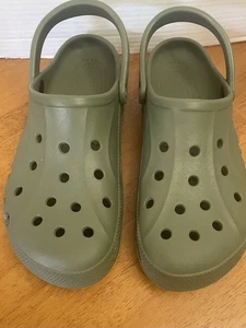 Classic Unisex CROCS Adult Men Size-11 Womens Size12.5 Army Green Very Clean - Picture 1 of 8