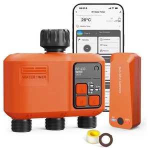Smart WiFi Sprinkler Timer 3 Zonen, WLAN Wasser Timer für Gartenschlauch mit 984 F... - Bild 1 von 9