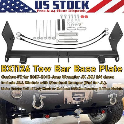 BX1126 para Blue OX Jeep Wrangler JK JKU 2007-2018 barra de reboque placa base parachoque - Imagem 1 de 4