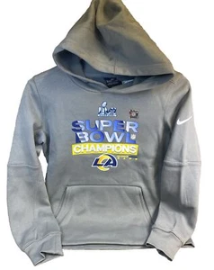 Nike Los Angeles Rams Hoodie Super Bowl Champions Pullover Kids Size Med NEW NWT - Picture 1 of 14