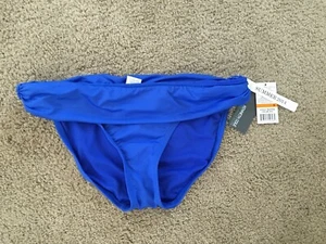Kenneth Cole royal blue bikini bottoms size S - fold over waist - Picture 1 of 4