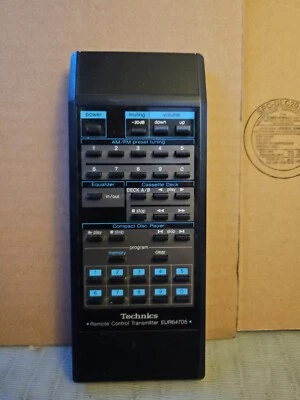 Technics EUR64705 Remote Control for Audio System SAR-3xx, 9xx Tested Works - Image 1 of 2