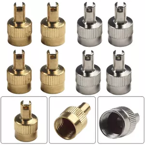 5/8 x Dust Caps With Valve Tool Silver / Gold New - Picture 1 of 12