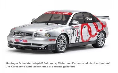 TAMIYA R/C KAROSSERIEBAUSATZ "AUDI A4 QUATTRO STW" 1:10, UNLACKIERT (BULK) - Bild 1 von 3