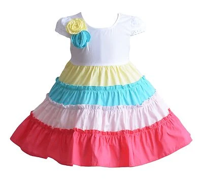 CINDA Mädchen Sommerkleid fünf Farben Reif Baumwolle Partykleid 9 12 18 24 Monate