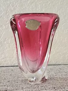Grande Vaso Vintage in Vetro di Val Saint Lambert, 1960 - Foto 1 di 9