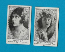 1921 American Carmel Movie Stars E-123 ... #95 Alice Lake & #99 Kathleen Meyers