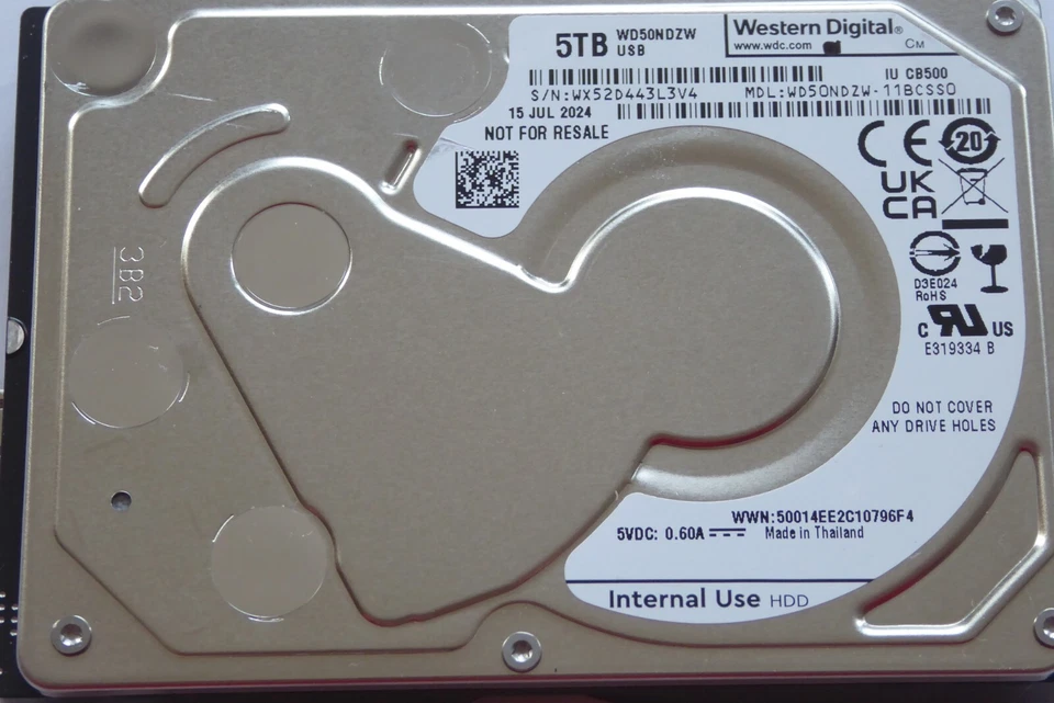 WD50NDZW-11BCSS0 OCT 2022 - SEP 2024 Western Digital 5TB - Bild 1 von 1