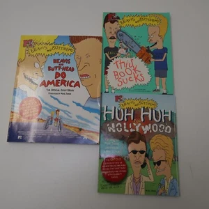 Beavis and Butthead's Book Lot Do America HuH Hollwood this book sucks Vintage - Imagen 1 de 9