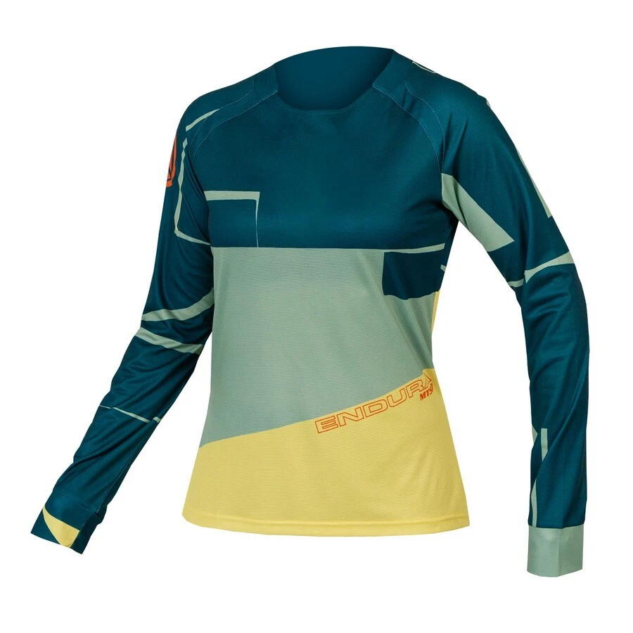 maglia a maniche lunghe mt500 l/s print tee ltd donna deep teal Endura ciclismo - Immagine 1 di 1
