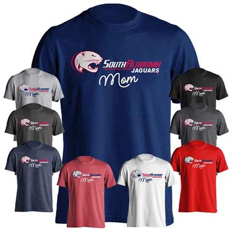 University of South Alabama Jaguars Mom Logo Tee Short Sleeve Mother T-Shirt Cover