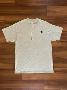 Champion Authentic Athleticwear T-Shirt Gray / Navy Blue Logo Men’s Size Large - Picture 1 of 8