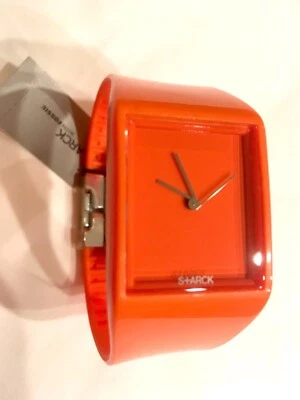 Philippe Starck Watch PH5033 Orange Polished Band, NWT, New Battery, Reg $115 - Photo 1/4