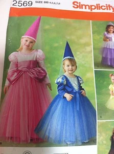 SIMPLICITY TODDLERS' & CHILD'S PRINCESS COSTUME PATTERN 2569 Sz 4-8 - Picture 1 of 3