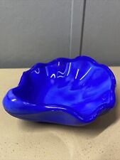 Fenton Art Glass Periwinkle Blue Shell Dish Soap Dish Tray