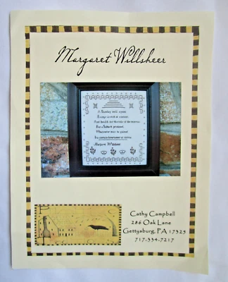 Primitive Traditions "Margaret Willsheer" Counted Cross Stitch Pattern - Image 1 of 3