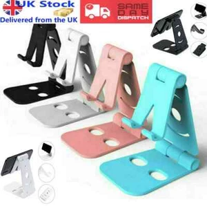 Desktop Phone Mobile Stand Holder Table Desk Mount Portable For iPhone iPad Tab - Picture 1 of 4