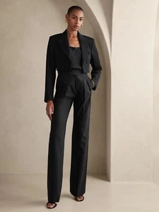 Pantalón Banana Republic Heritage Explorer Lana Negro Y2k Talla 4/27 PETITE PRECIO DE VENTA SUGERIDO POR EL FABRICANTE 170 USD - Imagen 1 de 4