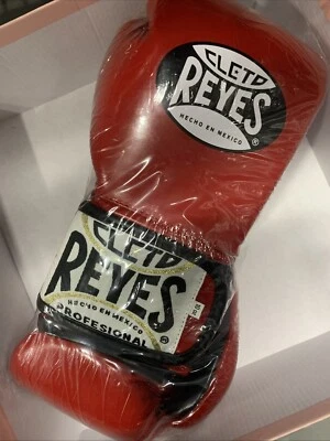 Guantes de Boxeo Rojo REYES Tipo Cinturón de Boxeo Hecho en México 10oz Foto 1 de 4