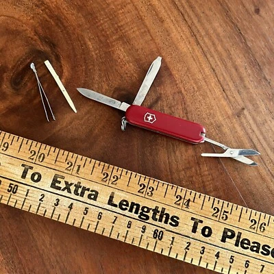 Swiss Army Knife Victorinox 58mm Pocket Knife Classic SD Red Eddie Bauer - Image 1 of 3