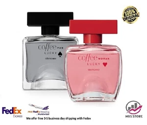 O Boticario - Coffee Lucky Man & Woman Cologne Deodorant Combo - 100ml 3.4oz - Picture 1 of 6