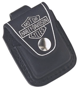 Nuevo ZIPPO Harley Davidson Encendedor Bolsa Cuero Negro Genuino AU Stock - Imagen 1 de 5