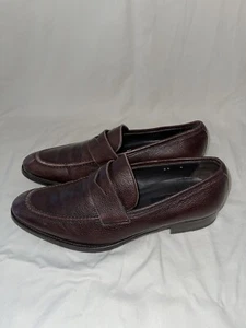 To Boot Dress Shoes Size 9 In Solid Brown Pebbled Leather Johnson Penny Loafers - Picture 1 of 12