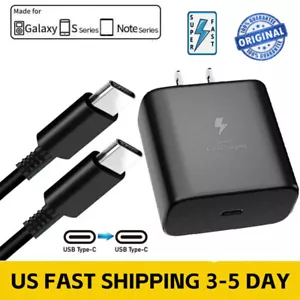 45W Type C Fast Wall Charger 6FT Cable For Samsung Galaxy A06 A16 A15 A35 A55 - Picture 1 of 22