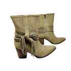 Chocolat Blu Azzo taupe western suede ankle boots NWOB SZ 41