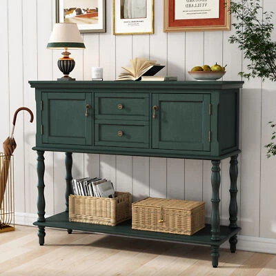 Console Table w/ 2 Drawers & Storage Shelf Entryway Table for Living Room Hall - Image 1 of 4