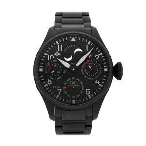 IWC Big Pilot's Perpetual Calendar Top Gun Black Ceratanium Auto Watch IW5036-04 - Picture 1 of 6