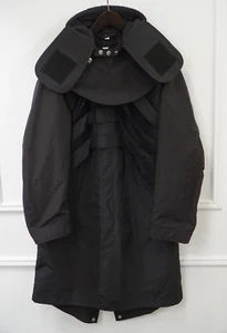 Men Burberry Coat Hooded Black Made In Italy Size UK/US38 S - Picture 1 of 10
