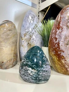 Ozean Jaspis Kristall schöne Bergkristalle Yoga Reiki Meditation 5x4" ZENDA - Bild 1 von 9