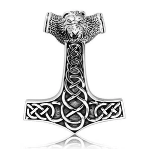 THORSHAMMER Silber Amulett Anhänger Pendant 925 Celtic Kette Mjölnir Wikinger 19 - Bild 1 von 1