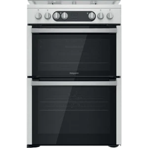 Hotpoint HDM67G9C2CX/U Free Standing Dual Fuel Cooker with Gas Hob 60cm Silver - Picture 1 of 10