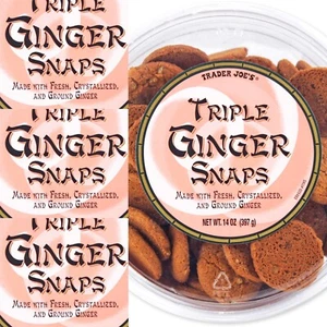 3 PACK Trader Joe's Triple Ginger Snaps Cookies 14 oz Each - Picture 1 of 1