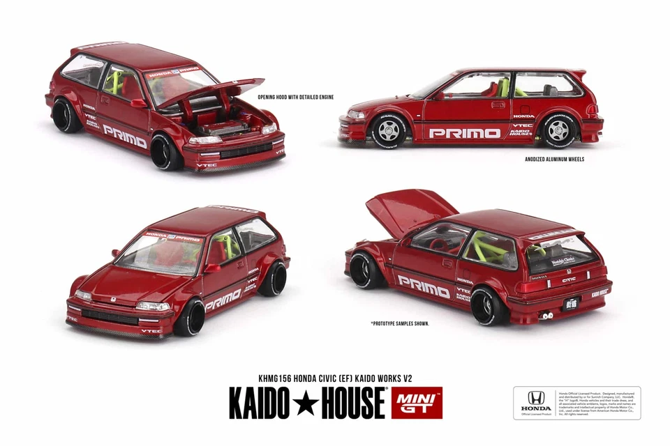 Mini GT KHMG156 Kaido House Honda Civic (EF) Kaido Works V2 Die Cast 1/64 - Immagine 1 di 1