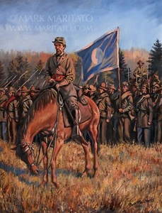 Maritato S/N Ltd Ed Civil War Canvas Art Print Patrick R. Cleburne Signed 14x18 - Picture 1 of 1