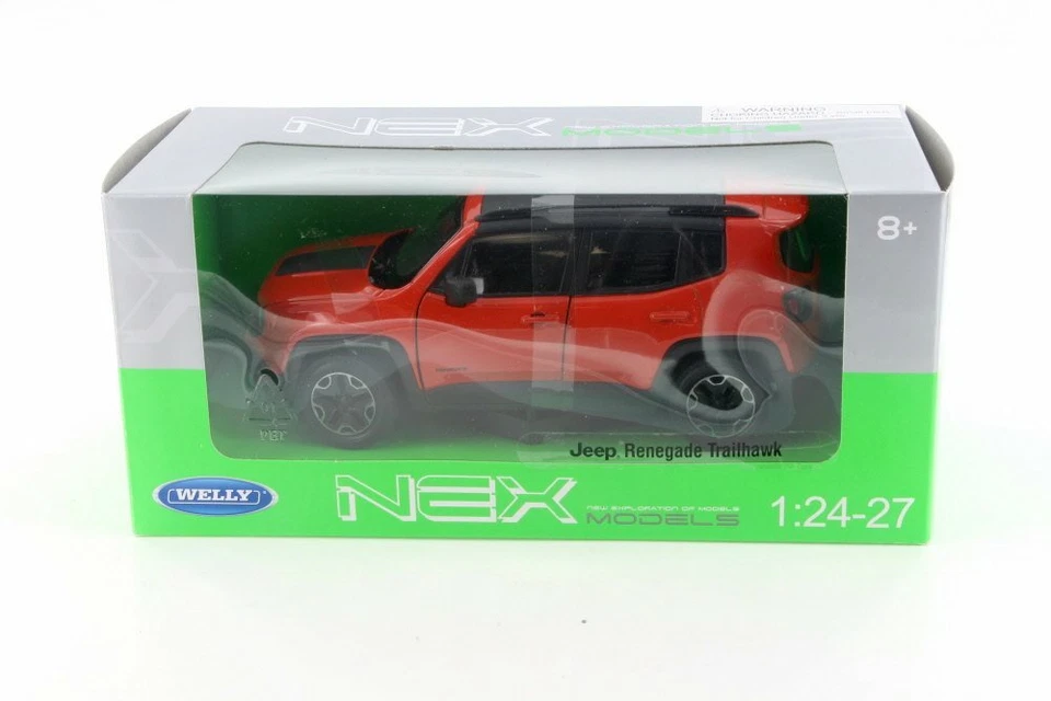 2017 JEEP RENEGADE TRAILHAWK WELLY 24071 1/24 DIECAST CAR ORANGE - Image 1 of 1